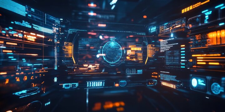 Detailed view of a VR experience interface, multiple layers of virtual reality blending seamlessly with reality, highlighting smooth user interaction in futuristic entert