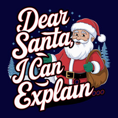 Christmas Car and T-shirt Design 