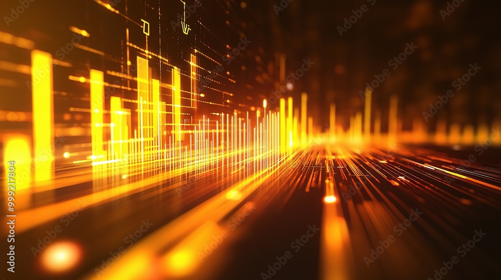 Poster vibrant abstract data visualization background