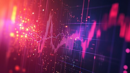 Obraz premium Abstract Digital Data Visualization Background