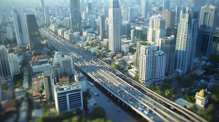 Bangkok business district. 