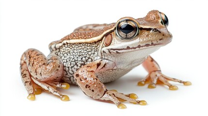 Obraz premium A small frog on a white background