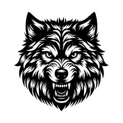 Wolf head Logo Illustration