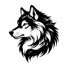 Wolf head Logo Illustration