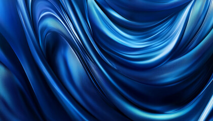 A smooth, flowing texture of deep blue fabric, conveying elegance and depth.
