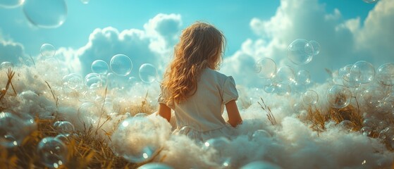 Photographer capturing a whimsical, dreamlike moment of creativity and inspiration