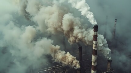Heavy industrial pollution, environment problem.