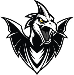 Pterodactyl Silhouette Vector Stock Illustration