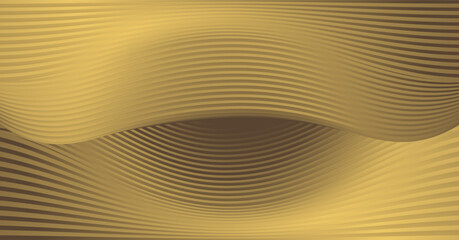 composition of repeating curved lines to create a certain effect with brown and gold as background inspiration for visual communication design