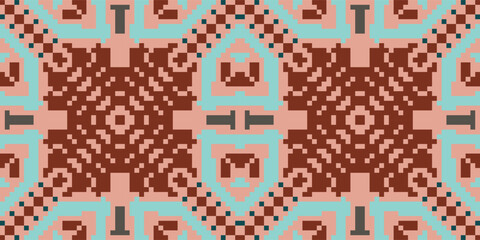 Motifs Geometric Patterns Examplesfolk Embroidery, Aztec Geometric Ornament Print. Design for Carpet, Wallpaper, Clothing, Wrapping, Fabric