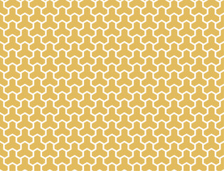 組み亀甲　日本伝統柄　シームレスの和柄素材　カラー:金バージョン