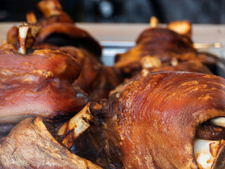 Savory Crispy Pork Hock Dish Ready for Serving
