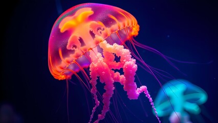 Glowing jellyfish
