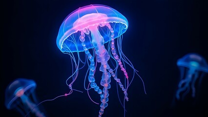 Glowing jellyfish