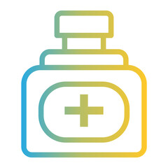 Mental Health icon on line gradient style