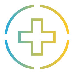 Mental Health icon on line gradient style