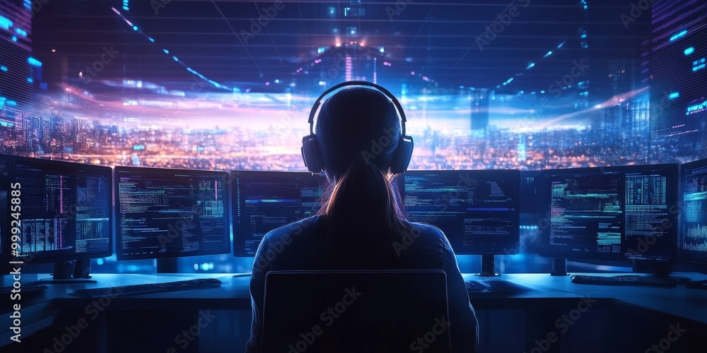 Poster professional customer support representatives offering comprehensive assistance via phone and online