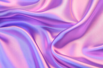 Close-up of smooth, flowing fabric in shades of pink and purple, creating a luxurious and soft texture.