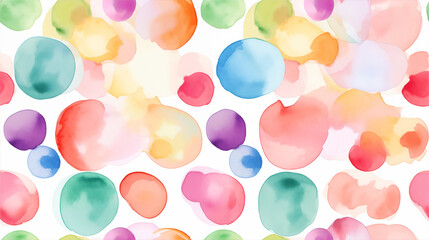 Seamless pattern with watercolor abstract shapes.Timeless colorful print with geometric shapes for paper and fabric printing