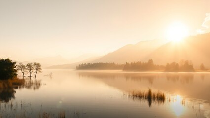 Obraz premium Lake in the morning
