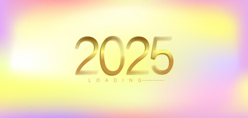 A beautiful and lively design for New Year 2025, showcasing an array of colors and festive motifs to convey happiness