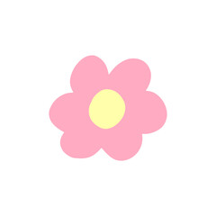 flower icon cartoon vector illustration