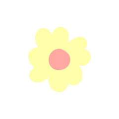 flower icon cartoon vector illustration