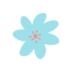 flower icon cartoon vector illustration