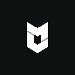 MU or UM letter logo design. Creative M U letter icon. Premium Vector