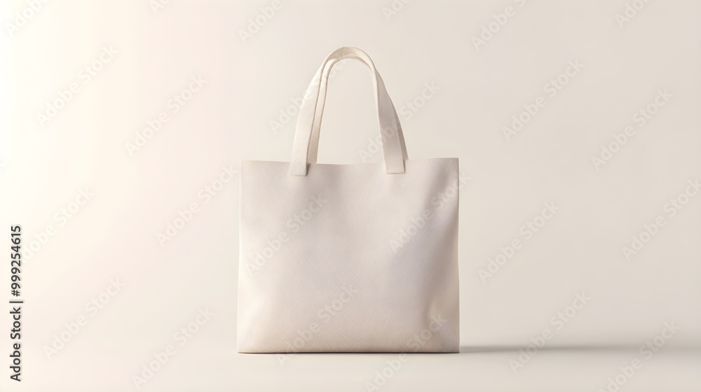 Poster a plain bag with a blank rectangular area for adding text or logos, perfect for business mockups