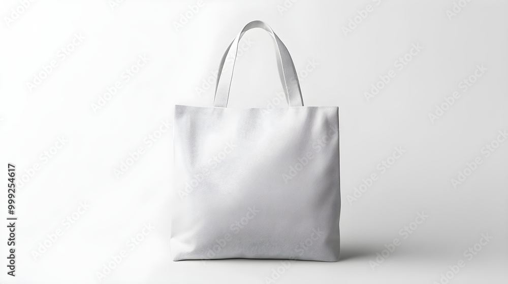 Poster A plain bag with a blank rectangular area for adding text or logos, perfect for business mockups