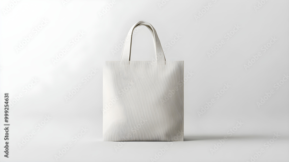 Poster a plain bag with a blank rectangular area for adding text or logos, perfect for business mockups