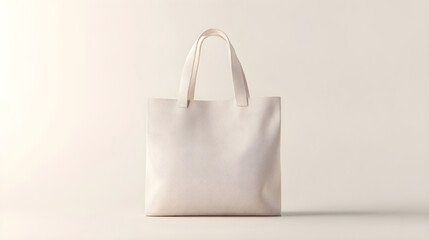 A plain bag with a blank rectangular area for adding text or logos, perfect for business mockups