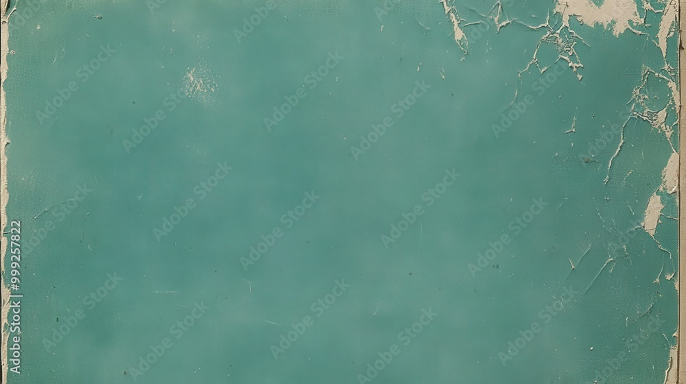Poster teal background with scratchy texture for design projects