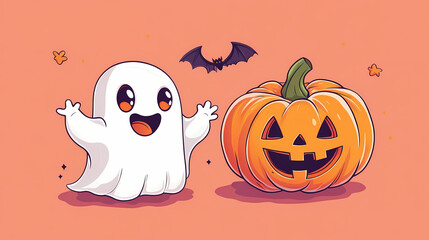 Halloween characters horror vector set design. Halloween character like grim reaper, ghost, pumpkin and Frankenstein.