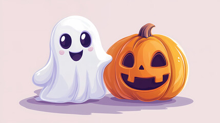 Halloween characters horror vector set design. Halloween character like grim reaper, ghost, pumpkin and Frankenstein.