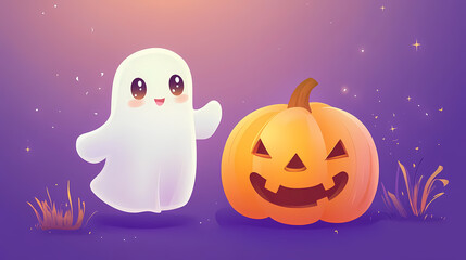 Halloween characters horror vector set design. Halloween character like grim reaper, ghost, pumpkin and Frankenstein.