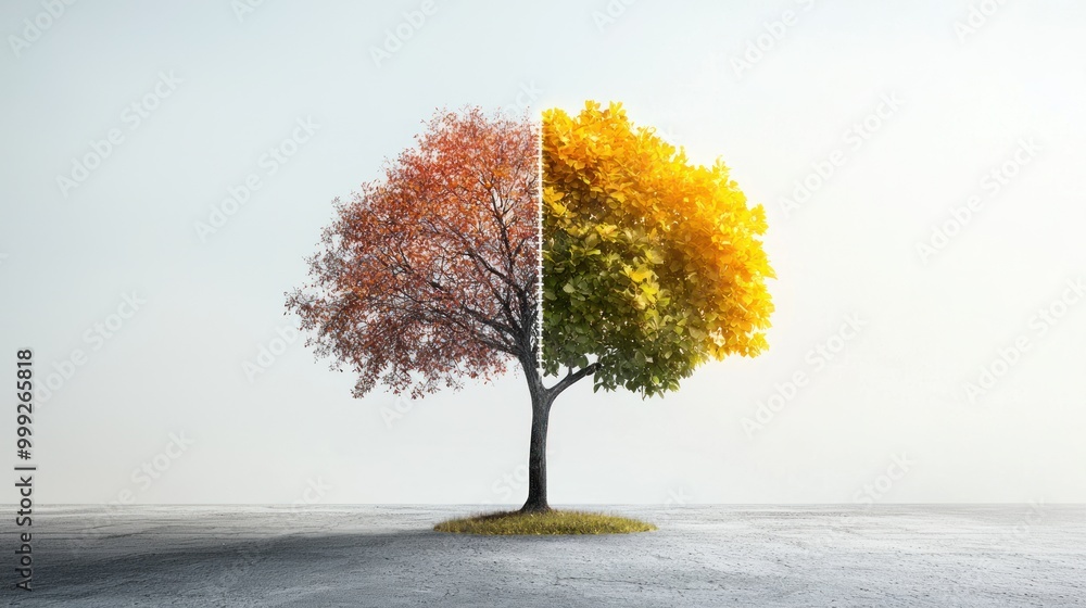 Aufkleber 4. a tree with branches labeled with different stages of career growth.