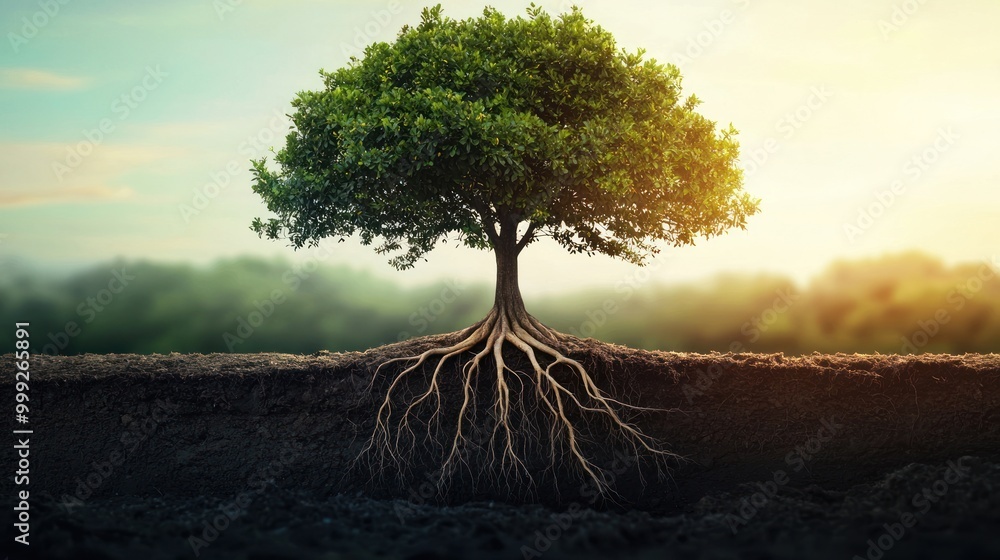 Poster 4. a tree with branches labeled with different stages of career growth.