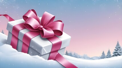 Christmas and holiday background. Christmas gift box