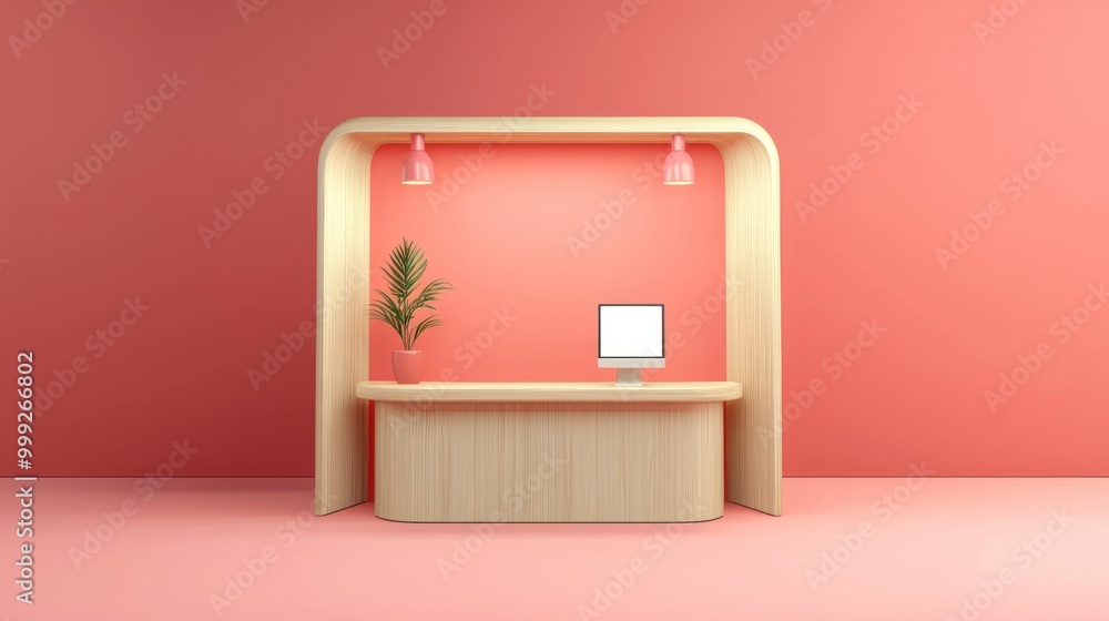 Poster a booth mockup design with customizable elements for branding.