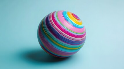 Fototapeta premium 3D circular multi-colored plastic toy ball space.