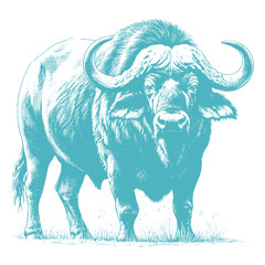 buffalo vector illustration