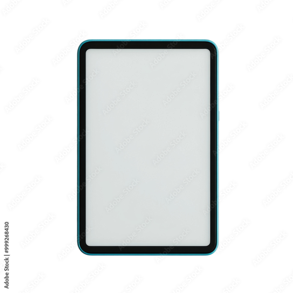 Poster a minimalistic digital tablet with an empty screen.