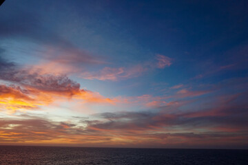 Sunset from cruise ship 