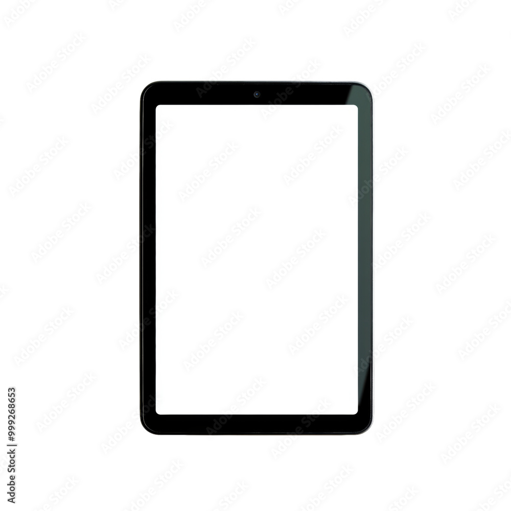 Poster a minimalistic digital tablet with an empty screen.