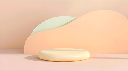 3d render of Abstract minimal display podium for showing products, cosmetic presentation and mock up.
