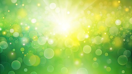 Obraz premium A vibrant green background with a soft, shimmering light that emanates from the center, creating a sense of warmth and joy