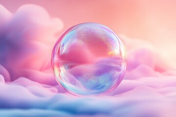 Obraz premium A large soap bubble on an abstract background