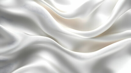 Obraz premium Elegant White Fabric Draped Softly, Abstract Texture